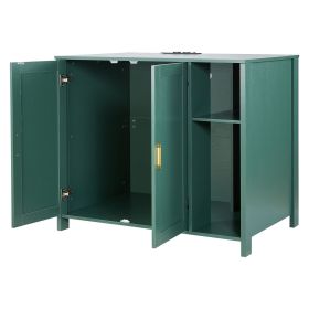 Cat Enclosure, 41.3 in Self Cleaning Litter Box Cabinet, with Drawer & Detachable Divider, Automatic Litterbox Enclosure with Built-in Power Outlet