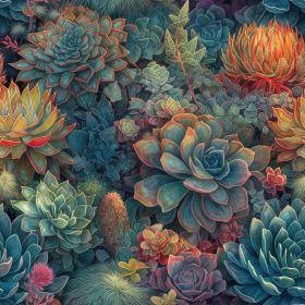 Colorful Succulent Plants Flowers Garden Green/Red/Yellow Peel and Stick Wallpaper Stick on Contact Paper Vintage Wall Paper Easy Peel Off for ni