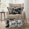6PC 17.7in Zebra Decorative Pillow Cover Set – Wildlife, Abstract & Safari Zebra Accent pillow cases for Sofa & Bed