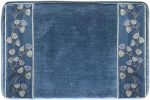 Capri Bathroom Rug Luxury Bath Rug Washable Beautiful Shower Mat Unique Design Stylish Non Slip Shower Mat Royal Blue Bath Rug Bath Shower Tub Decor