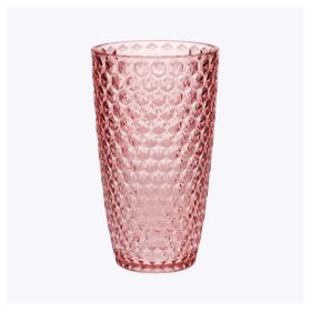 Diamond Cut Acrylic Glasses Drinking Set of 4 (19oz), Plastic Drinking Glasses, BPA Free Cocktail Glasses, Drinkware Set, Drinking Water Glasses