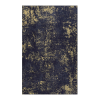 MAVAL Black Washable Rug 108*72 inch Area Rug Black+Gold