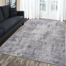MARFI Collection 6.7X9. Light Grey / Abstract Area Rug Modern, Contemporary, Non-Shedding & Easy to Clean, Ideal for Living Room, Bedroom