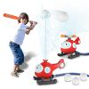 2 In 1 Water Sprinkler Baseball Helicopter Toy for Kids 360Â°Rotating Water Tee Ball Set for Backyard Lawn Pool Party Outdoor Summer Game for 3+ Years