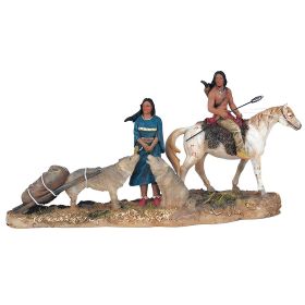 9"H Native American Couple Figurine Home Decor Gift