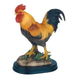 7.5"H Orange Rooster Figurine Home Decor Gift