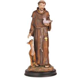 12"H Saint Francis St. Francis of Assisi Holy Figurine Home Decor Gift