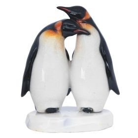6.5"H King Penguin Couple Lovely Animal Figurine Home Decor Gift