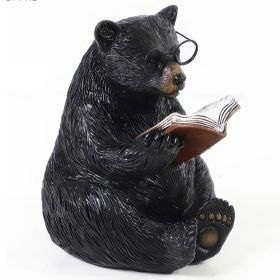 5.75"H Bear Reading with Glasses Figurine Home Decor Gift