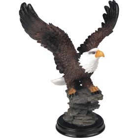 7"H Eagle Standing on Rock Figurine Home Decor Gift