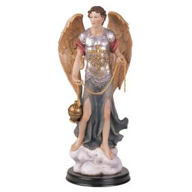 12"H Archangel Sealtiel Angel of Prayer Holy Figurine Home Decor Gift