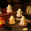 4PCS Ceramic Ghost Light Up Decor, Cute Ghost Halloween Decor