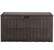 100 Gal Outdoor Deck Box Waterproof Lockable for Tools And Cushions Storage Pool Area Use