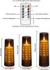 Flameless LED Candles with Embedded Star String, Battery Operated Candles with Remote Control