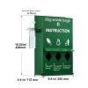 Dog Poop Bag Dispenser with Hand Wash Bottle, Lockable Outdoor Dog Waste Bag Holder with 600 Waste Bags, Stake, Pole