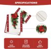 Watercolor Poinsettia Red Christmas Table Runner with White Snowflake