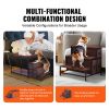 Pet Bunk Bed with Stairs, Dog/Cat Window Perch with Storage, Multi-Level Bed Window Perch Dog Bedside Sleeper Couch