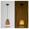 7" Set of 3 Rustic Hemp Rope Pendant Light, Handcrafted Farmhouse Hanging Light Fixture, Adjustable Height Ceiling Lamp for Kitchen Island