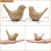 2PCS Small Birds Statues, Modern Home Decor Bird Sculptures, Animal Figurines Decorative Ornaments for Living Room, Bedroom, Office Desktop, Bookshelf