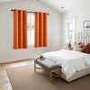 Orange Blackout Curtains for Bedroom Living Room 63 Inches Long 2 Panels