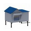 Weatherproof Heated Cat House, Outdoor Cat Shelter with Heating Pad, Elevated Base & Safe Escape Door, for Stray & Barn Cats