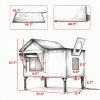Weatherproof Heated Cat House, Outdoor Cat Shelter with Heating Pad, Elevated Base & Safe Escape Door, for Stray & Barn Cats