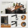 Laundry Hamper with 3 Pull-Out Removable Laundry Bags Clothing Sorter with Shelf and Wheels(Adjustable feet)