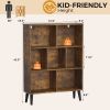 Wooden Cube Bookshelf, Open 3-Tier Bookcase with Legs, Freestanding Bookshelves Storage Organizer Shelf, for Bedroom, Living Room, Office