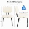 Dining Chairs Set of 2, Mid Century Modern Kitchen Chairs with Faux Leather for Kitchen, Living Room, Beige