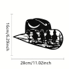 CIFbuy Aluminum Western Cowboy Hat Silhouette Wall Art Decor Country Theme Home Decoration Gift(TikTok, temu pick-up service)