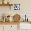 White Tiger Framed Metal Print Bathroom, Kitchen, Office, Home Decor Wall Art Ready to Hang, Square, 8X8