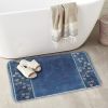 Capri Bathroom Rug Luxury Bath Rug Washable Beautiful Shower Mat Unique Design Stylish Non Slip Shower Mat Royal Blue Bath Rug Bath Shower Tub Decor