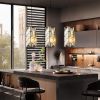 4" Modern Crystal Pendant Light - 3 Pack, Adjustable Hanging Ceiling Lamp with Crystal Prism Design for Dining Room, Kitchen Island