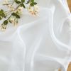 2 Piece Semi Sheer Voile Light Filtering Window Curtain Grommet Panels for Bedroom & Living Room (54 W x 84 L Inch Long, White)
