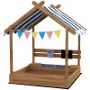 Wooden Sandbox, for 3-7 Years Old Kids ( Amazon Shipping)(Prohibited by WalMart)