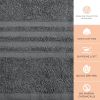 Grey Bath Towels Set of 4 Cotton Body Towel for Hotel Gym Spa Soft Extra Absorbent Quick Dry Towels for Bathroom 27x54 Inch