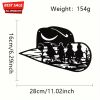 CIFbuy Iron Western Cowboy Hat Silhouette Wall Art, Rustic Country Style Wall Hanging, Western Theme Home Decor (TikTok, Temu: Self-pickup available)