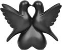 Black Bird Statue Home Decor-Small Animal Figurine,Minimalist Black Bird Sculpture Dark Decor Ornaments for Living Room,Office,Bedroom,Desk,Bookshelf