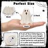 4PCS Ceramic Ghost Light Up Decor, Cute Ghost Halloween Decor