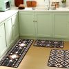3 Pcs Aztec Western Kitchen Rugs and Mats Set Boho Farmhouse Non Slip Rug Geometric Waterproof Floor Mat Aztec Western Decor for Kitchen Home Entryway