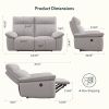 Double Reclining Chairs for Adults, Wall Hugger Recliners for Small Spaces, Love Seat Couches Sofa Reclinable for Living Room, Home Theater Seating