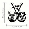 CIFbuy Vintage Metal Elk Fishing Wall Art Wilderness Camping Home Sculpture Holiday Birthday Gift for Men(TikTok, temu pick-up service)
