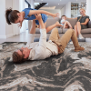 LOOM & LUXE Collection 5X7 L.Brown /Abstract Non-Shedding Living Room Bedroom Dining Home Office Stylish and Stain Resistant Area Rug