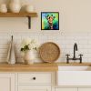 Giraffe Framed Metal Print Bathroom, Kitchen, Office, Home Decor Wall Art Ready to Hang, Square, 8X8