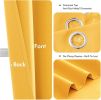 Yellow Blackout Curtains for Bedroom Living Room 63 Inches Long 2 Panels