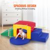 Toddler Climbing Toys Indoor, 5 Piece Climb, Crawl and Tunnel Soft Play Equipment, Foam Climbing Toys, Kids Tunnel Maze with Stairs and Ramp