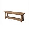 55" Entryway Bench, Narrow Shoe Organizer for Entry, Mudroom, or Living Room