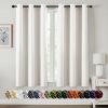 Ivory Blackout Curtains for Bedroom Living Room 63 Inches Long 2 Panels