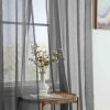 2 Piece Semi Sheer Voile Window Curtain Grommet Panels for Bedroom & Living Room (54" W x 84" L, Charcoal Grey)