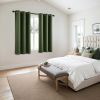 Olive Green Blackout Curtains for Bedroom Living Room 63 Inches Long 2 Panels